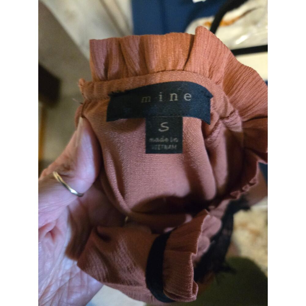 Rust-colored ruffled blouse - Picture 5 of 5